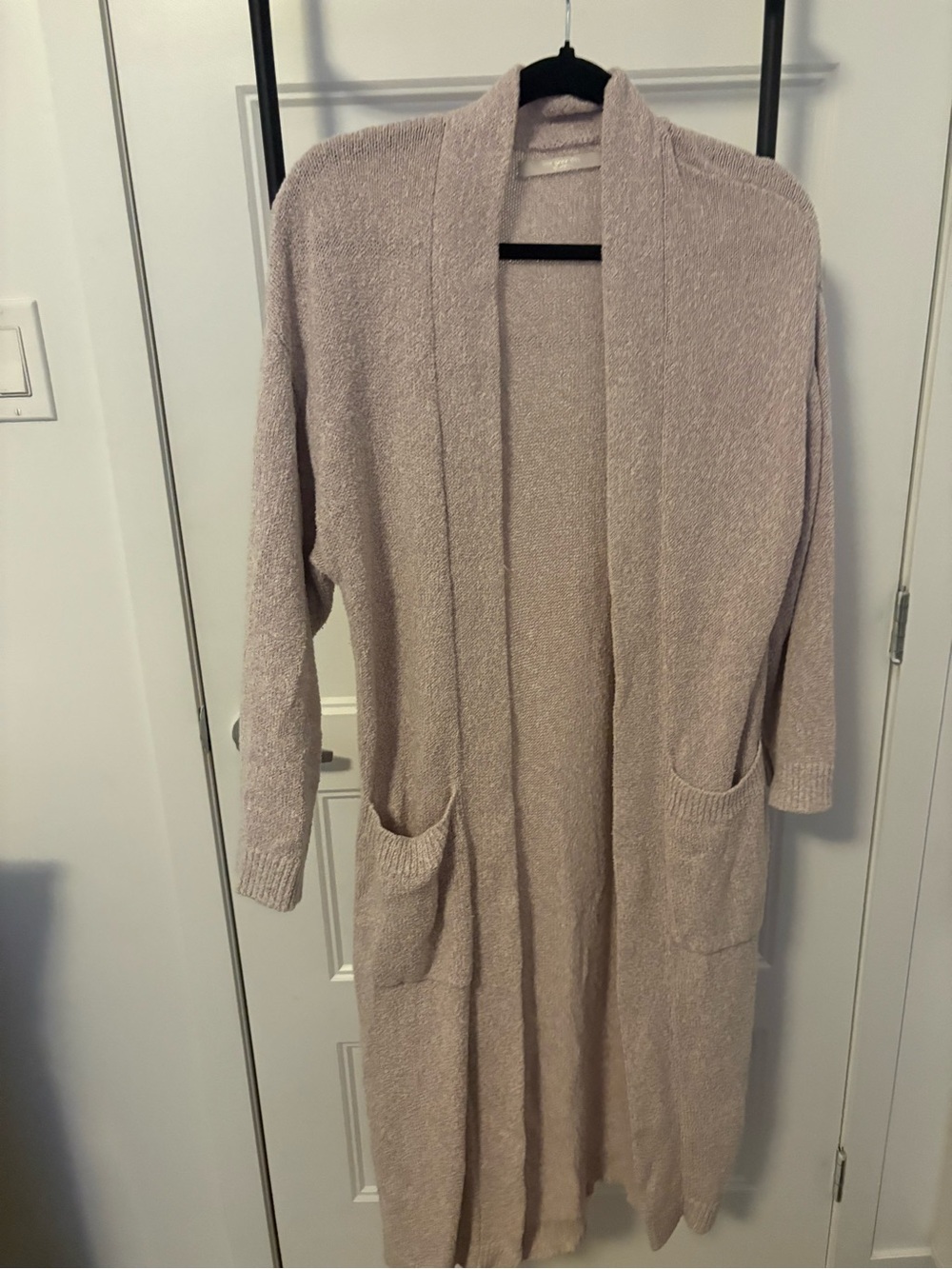 Cozy Long Open-Front Women’s Cardigan Sweater - Cream